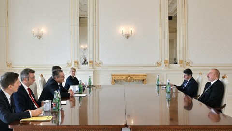 İlham Əliyev Almaniya dövlət nazirini qəbul etdi