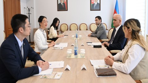 Şahin Mustafayev Çin səfirilə danışıqlar apardı
