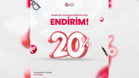 Mətbuat nümayəndələrinə özəl endirim!