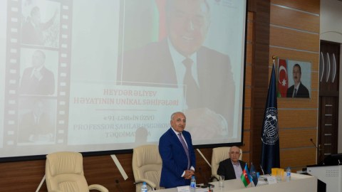 UNEC-də Heydər Əliyevin həyatına həsr olunan tədbir - FOTO