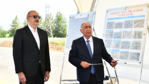 Prezident Əhmədbəyli-Füzuli-Şuşa yolunda - YENİLƏNİB (FOTO)