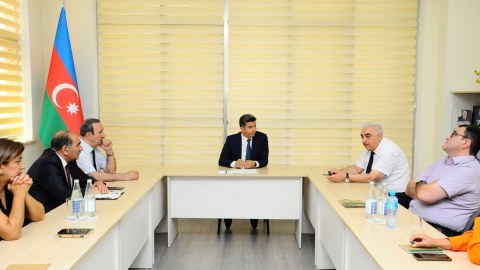Naftalanda mətbuat nümayəndələri ilə görüş olub - FOTOLAR