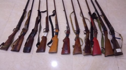 Sabirabadda qanunsuz silahlar aşkarlandı