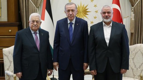 Ərdoğan Fələstin liderləri ilə görüşdü