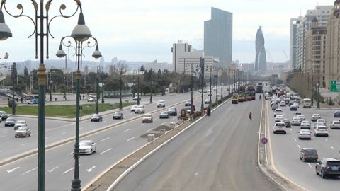 Heydər Əliyev prospektində hərəkət məhdudlaşdırılır