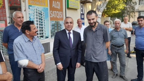 Azay Quliyev seçicilərilə görüş keçirib - FOTO