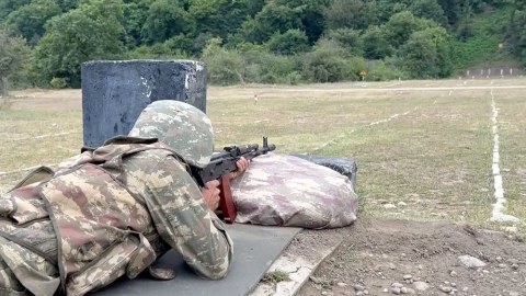 Kursantlar düşərgə toplanışına cəlb olundu - VİDEO
