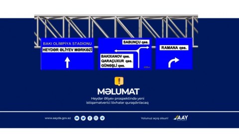 Heydər Əliyev prospektində hərəkət məhdudlaşdırılır