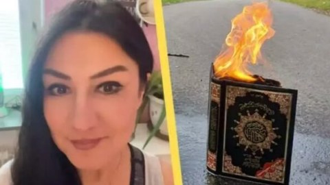 İranlı qadın İsveçdə Quranı yandırdı
