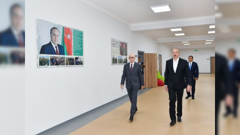 Şəmkirdə məktəb-liseyin yeni binası açıldı - FOTOLAR