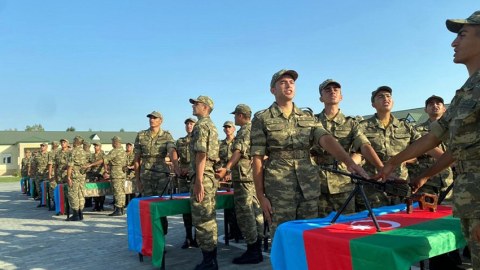 Gənc əsgərlərin andiçmə mərasimləri keçirildi - VİDEO