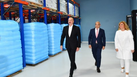 Prezident dərman istehsalı zavodunun açılışında - FOTOLAR
