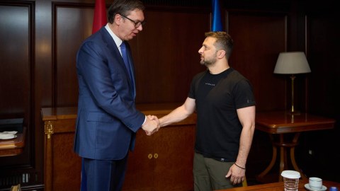 Zelenski Vuçiçlə görüşdü