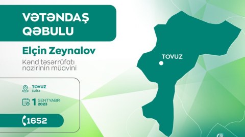 Kənd təsərrüfatı nazirinin müavini Tovuzda vətəndaşlarla görüşəcək