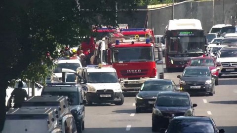 Bakıda yanğına görə yolda sıxlıq yarandı