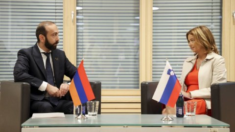 Ararat Mirzoyan Sloveniya XİN başçısı ilə görüşdü