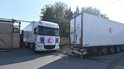 Humanitar yük Ağdam-Xankəndi yoluna ÇATDI
