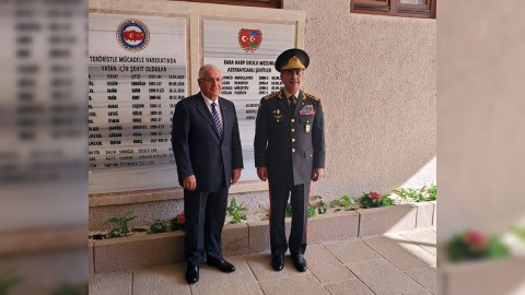 Zakir Həsənov Quru Qoşunları məktəbinin buraxılışında - FOTOLAR