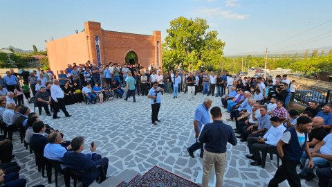 Yuxarı Saral kəndində yeni inşa olunan Məscidin açılışı - FOTOLAR