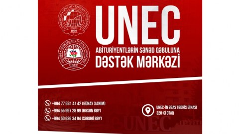 UNEC-də Sənəd Qəbuluna Dəstək Mərkəzi yaradıldı