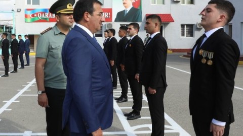 Penitensiar xidmətin yeni rəisi sıra baxışı keçirdi - FOTOLAR