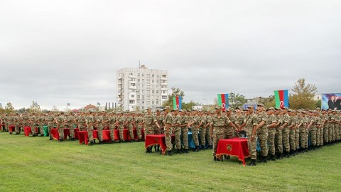 Hərbi təhsil müəssisələrində andiçmə mərasimləri keçirildi