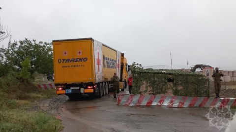 Rusiyanın yükü Ağdamdan Xankəndiyə yola düşdü - FOTO