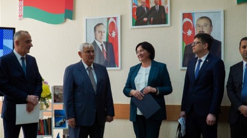 Rektor Azərbaycan dili və mədəniyyəti mərkəzinin açılışında - FOTOLAR