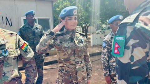 Qadın hərbçimiz BMT tərəfindən mükafatlandırıldı - FOTO