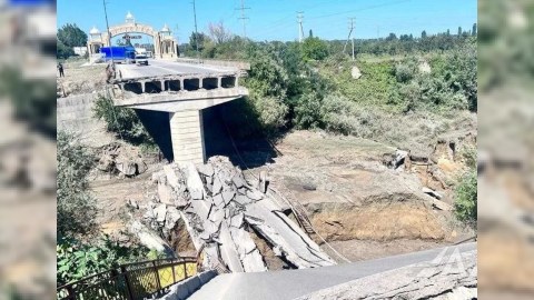 Xaçmazda çökmüş körpünün yerində yenisi tikiləcək