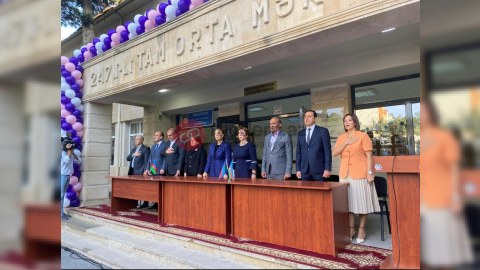 BŞTİ müdiri ilk dərs günündə iştirak etdi