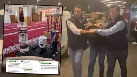 Məsciddə içki içib fotosunu paylaşdı - Polis yaxaladı