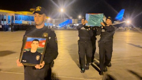 Şəhid polis Naxçıvanda torpağa tapşırıldı - YENİLƏNİB