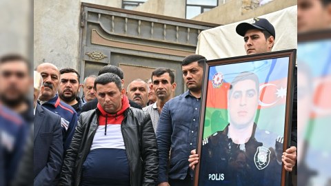 Təxribat nəticəsində həlak olan polis DƏFN EDİLDİ