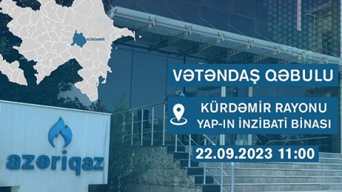 “Azəriqaz” rəhbərliyinin növbəti vətəndaş qəbulu keçiriləcək