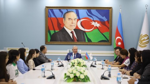 Gəncə Dövlət Universitetində tələbələrlə görüş keçirildi - FOTOLAR