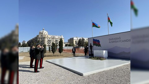 Müdafiə Nazirliyinin rəhbərliyi Zəfər parkında - FOTO/VİDEO