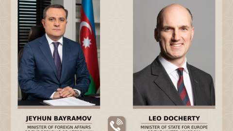 Ceyhun Bayramov britaniyalı nazirlə danışıqlar apardı