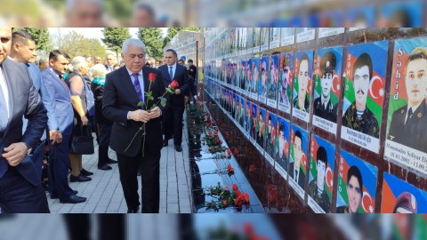 Deputat Ağalar Vəliyev Goranboyda Anım Günü tədbirlərində - FOTOLAR