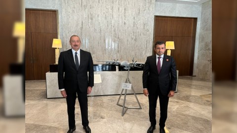 İlham Əliyev və Səlcuq Bayrakdar 