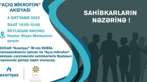 “Azəriqaz” Beyləqanda sahibkarlarla görüş keçirəcək
