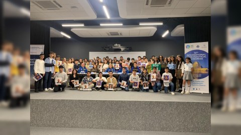 Şəhid övladlarının məşhur astronavtlarla görüşü keçirilib - FOTOLAR
