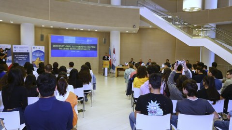 Tibb Universitetində astronavtlarla görüş keçirilib - FOTOLAR