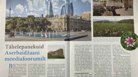 Estoniyalı jurnalist Şuşa Qlobal Media Forumundan yazdı