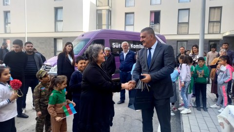 Növbəti köç karvanı Füzuli şəhərinə çatdı - FOTOLAR