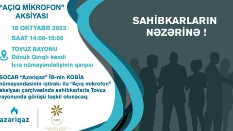 “Azəriqaz”ın sahibkarlarla növbəti görüşü Tovuzda olacaq