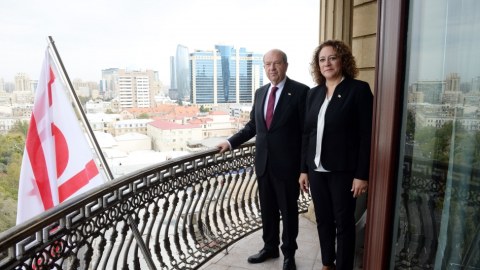 Ersin Tatar Şimali Kiprin Azərbaycandakı nümayəndəliyində - FOTO