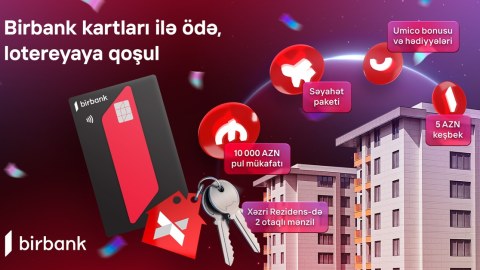 Birbank kartı ilə ödəniş et, 2 otaqlı mənzil qazan
