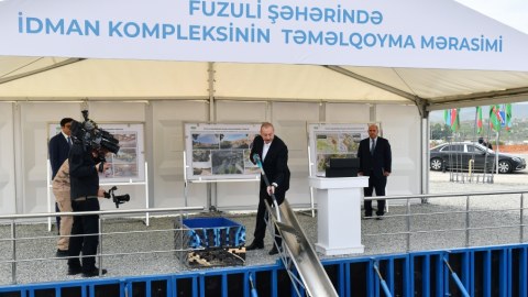 Füzulidə inşa edilən idman kompleksinin ümumi sahəsi 17 hektar olacaq