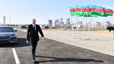 Prezident Sumqayıtda açılış və təməlqoyma mərasimlərində - FOTOLAR